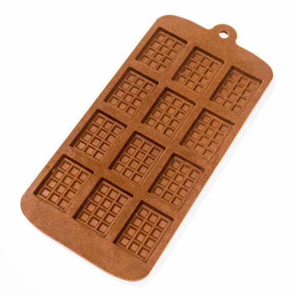 Mini Silicone Chocolate Bar Mold / Soap Gummies Candy Embeds / 1.5 x 1 inch Bars - Picture 1 of 2